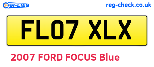 FL07XLX are the vehicle registration plates.