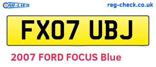 FX07UBJ are the vehicle registration plates.