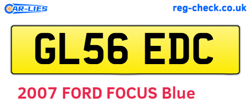 GL56EDC are the vehicle registration plates.