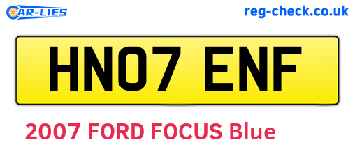 HN07ENF are the vehicle registration plates.
