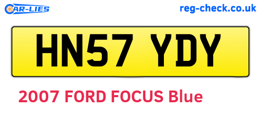 HN57YDY are the vehicle registration plates.