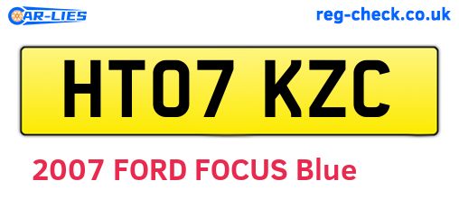 HT07KZC are the vehicle registration plates.
