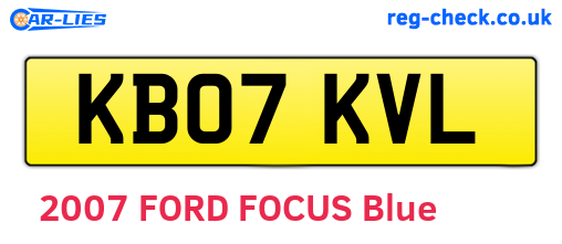 KB07KVL are the vehicle registration plates.