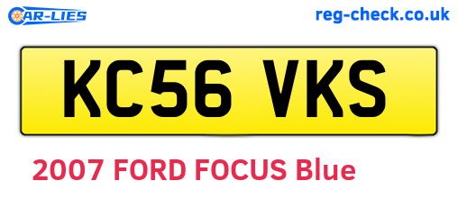 KC56VKS are the vehicle registration plates.