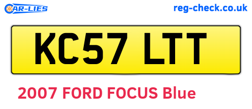 KC57LTT are the vehicle registration plates.