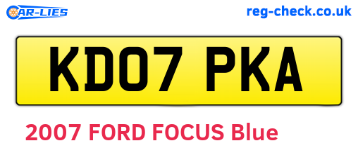 KD07PKA are the vehicle registration plates.