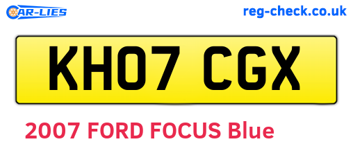 KH07CGX are the vehicle registration plates.