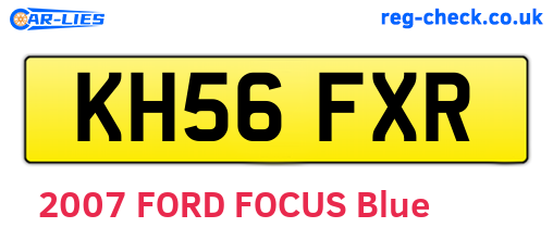 KH56FXR are the vehicle registration plates.