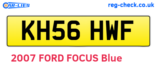 KH56HWF are the vehicle registration plates.