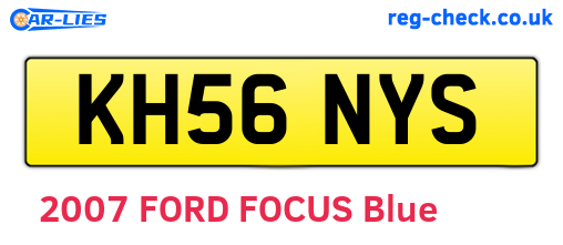 KH56NYS are the vehicle registration plates.