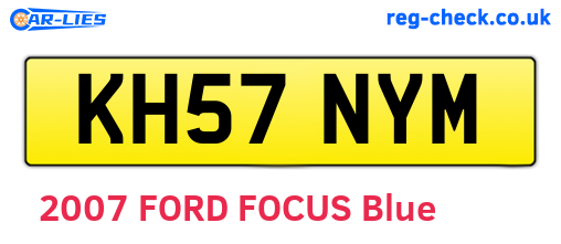 KH57NYM are the vehicle registration plates.
