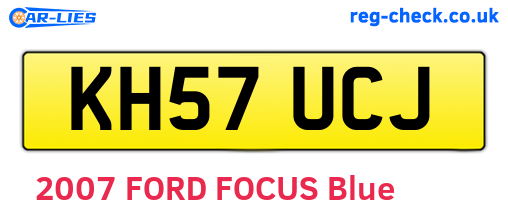 KH57UCJ are the vehicle registration plates.