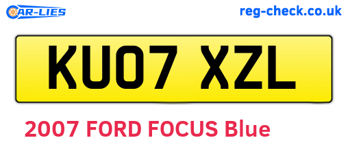 KU07XZL are the vehicle registration plates.