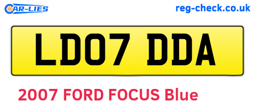 LD07DDA are the vehicle registration plates.