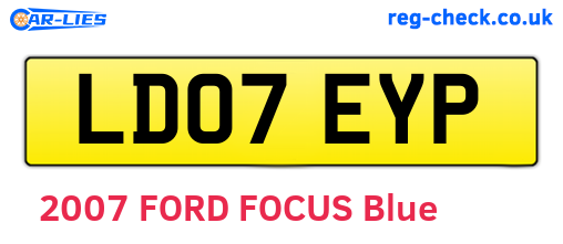 LD07EYP are the vehicle registration plates.