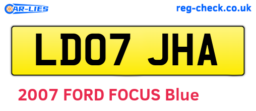 LD07JHA are the vehicle registration plates.