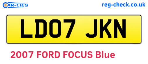 LD07JKN are the vehicle registration plates.