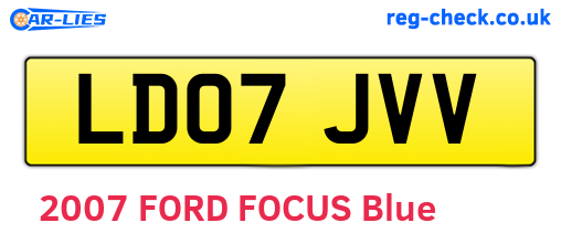 LD07JVV are the vehicle registration plates.
