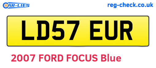 LD57EUR are the vehicle registration plates.