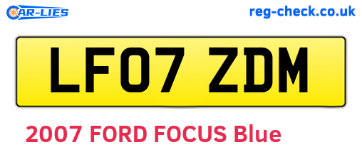 LF07ZDM are the vehicle registration plates.