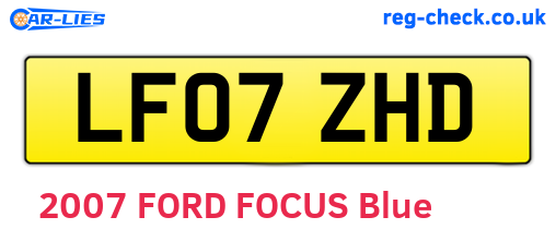 LF07ZHD are the vehicle registration plates.