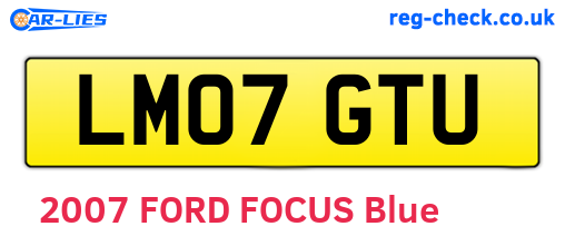 LM07GTU are the vehicle registration plates.