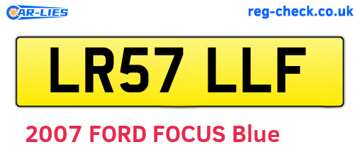 LR57LLF are the vehicle registration plates.