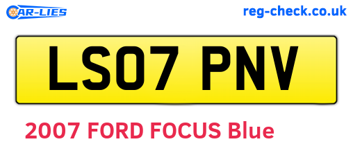 LS07PNV are the vehicle registration plates.