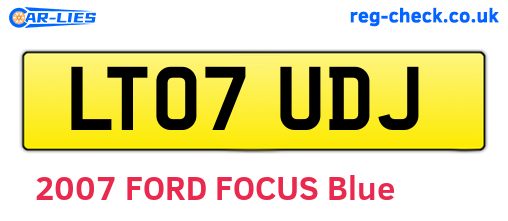 LT07UDJ are the vehicle registration plates.