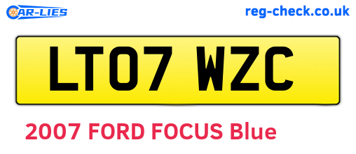 LT07WZC are the vehicle registration plates.
