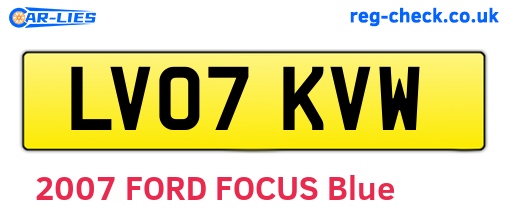 LV07KVW are the vehicle registration plates.