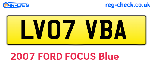 LV07VBA are the vehicle registration plates.
