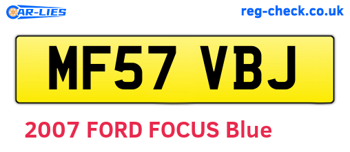 MF57VBJ are the vehicle registration plates.
