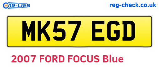 MK57EGD are the vehicle registration plates.