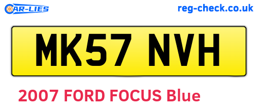MK57NVH are the vehicle registration plates.