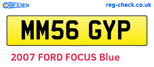 MM56GYP are the vehicle registration plates.