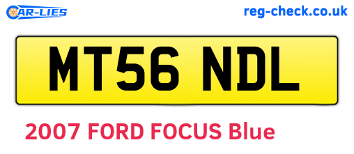 MT56NDL are the vehicle registration plates.