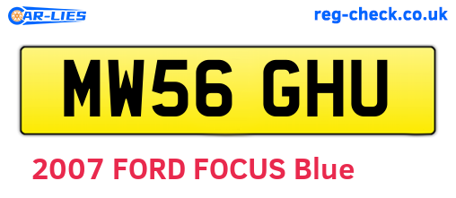 MW56GHU are the vehicle registration plates.