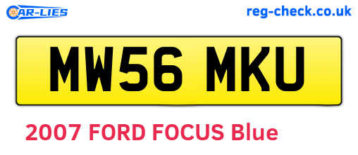 MW56MKU are the vehicle registration plates.