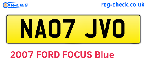 NA07JVO are the vehicle registration plates.