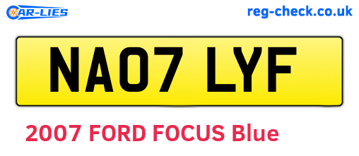 NA07LYF are the vehicle registration plates.