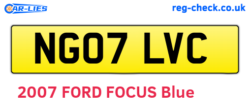 NG07LVC are the vehicle registration plates.