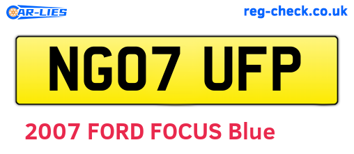NG07UFP are the vehicle registration plates.