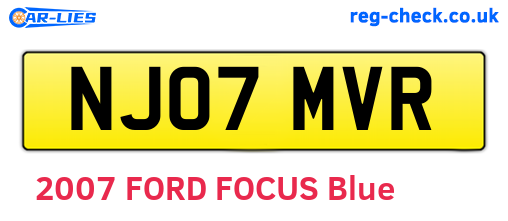NJ07MVR are the vehicle registration plates.