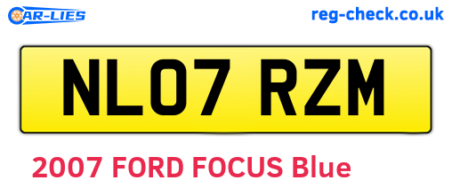 NL07RZM are the vehicle registration plates.