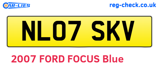 NL07SKV are the vehicle registration plates.