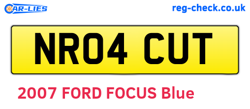 NR04CUT are the vehicle registration plates.