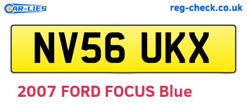 NV56UKX are the vehicle registration plates.