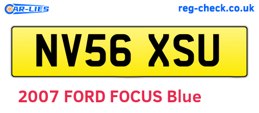 NV56XSU are the vehicle registration plates.
