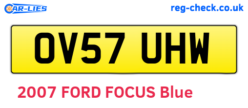 OV57UHW are the vehicle registration plates.